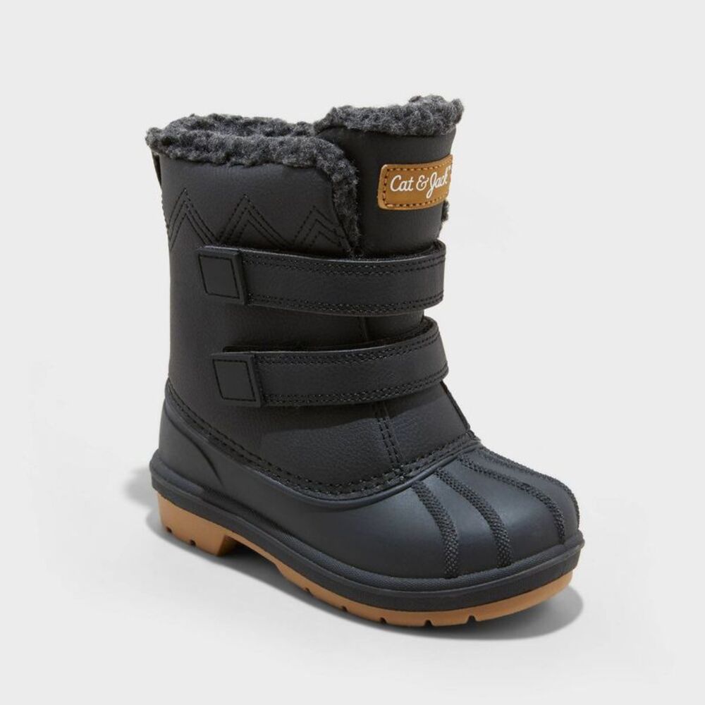 Toddler Boys' Denver Winter Boots - Cat & Jack Black 6T